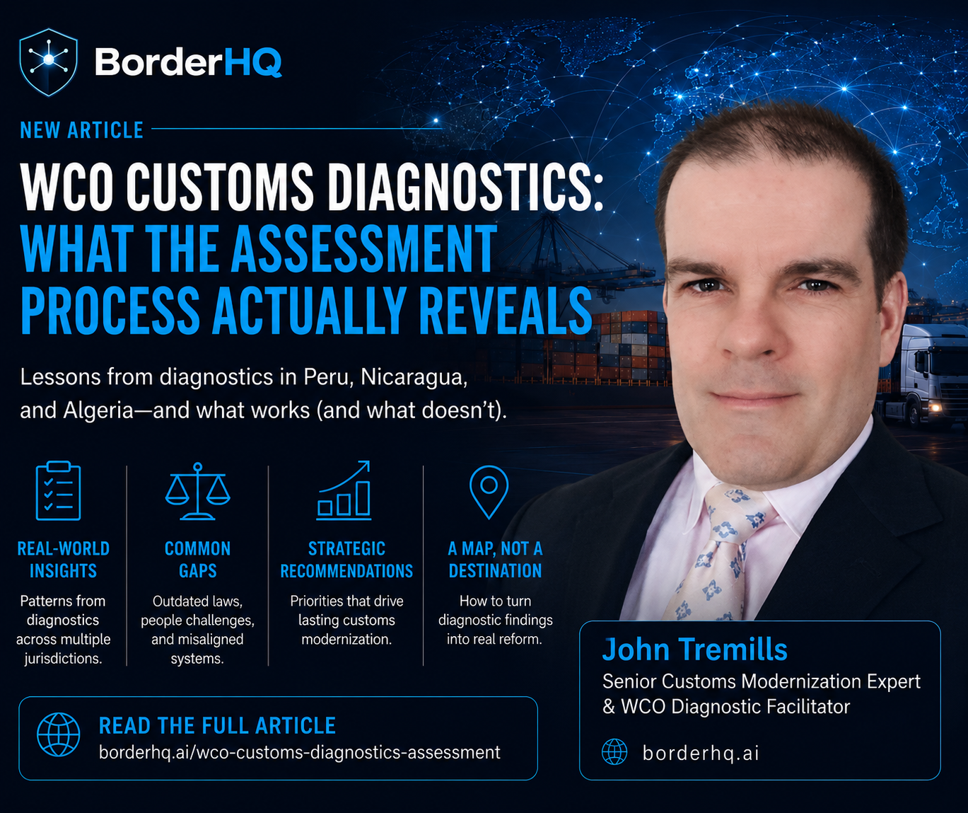 WCO Customs Diagnostics: What the Assessment Process Actually Reveals — lessons from Peru, Nicaragua, and Algeria, John Tremills, BorderHQ